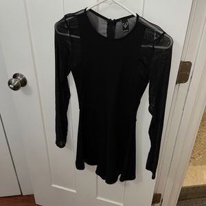 Long sleeve mesh romper